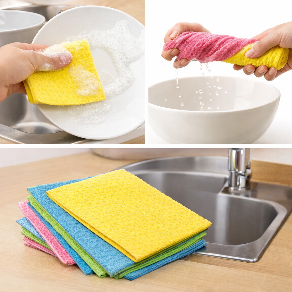 Eco-friendly Swedish dishcloths reusable towels